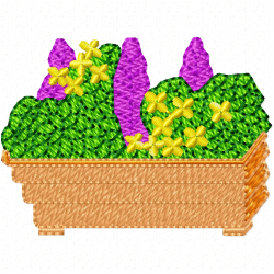 Flowers And Tree Embroidery Design 7